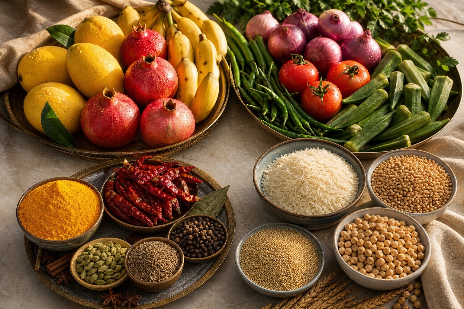 AARNA specializes in Indian fruits, vegetables, spices and grains